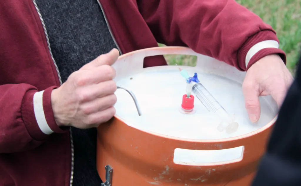 Utstyr til måling av lystgass. (Foto: Foto: Anita Land)