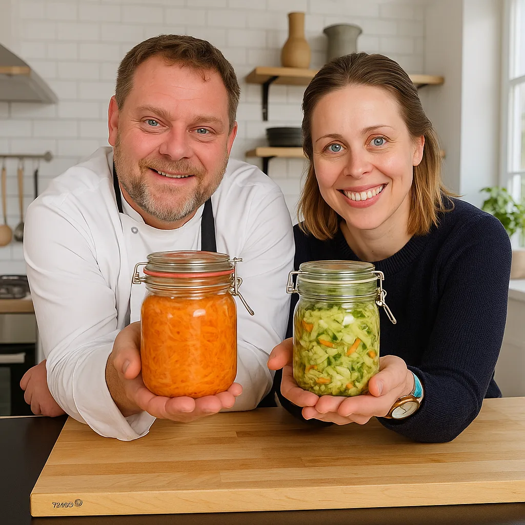 Kokkeshowet holdes av Nils-Henning Nesje og Maria Nikkinen Rørstad fra Nesjemat.