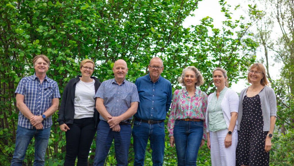 Fra venstre: Atle Wibe (Ansatterepresentant) Bodil Fjelltveit (Styremedlem) Arne Magnus Aasen (Styreleder) Pål Farstad (Styremedlem) Anne Katrine Jensen (Styremedlem) Marianne Aas Halse (Vara for Frank Madsøy) Ingrid Olesen (Styremedlem) (Foto: Vegard Botterli)