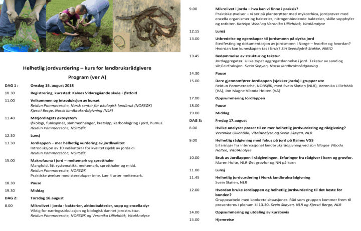 Program Helhetlig Jordvurdering Kurs A Program Helhetlig Jordvurdering Kurs A