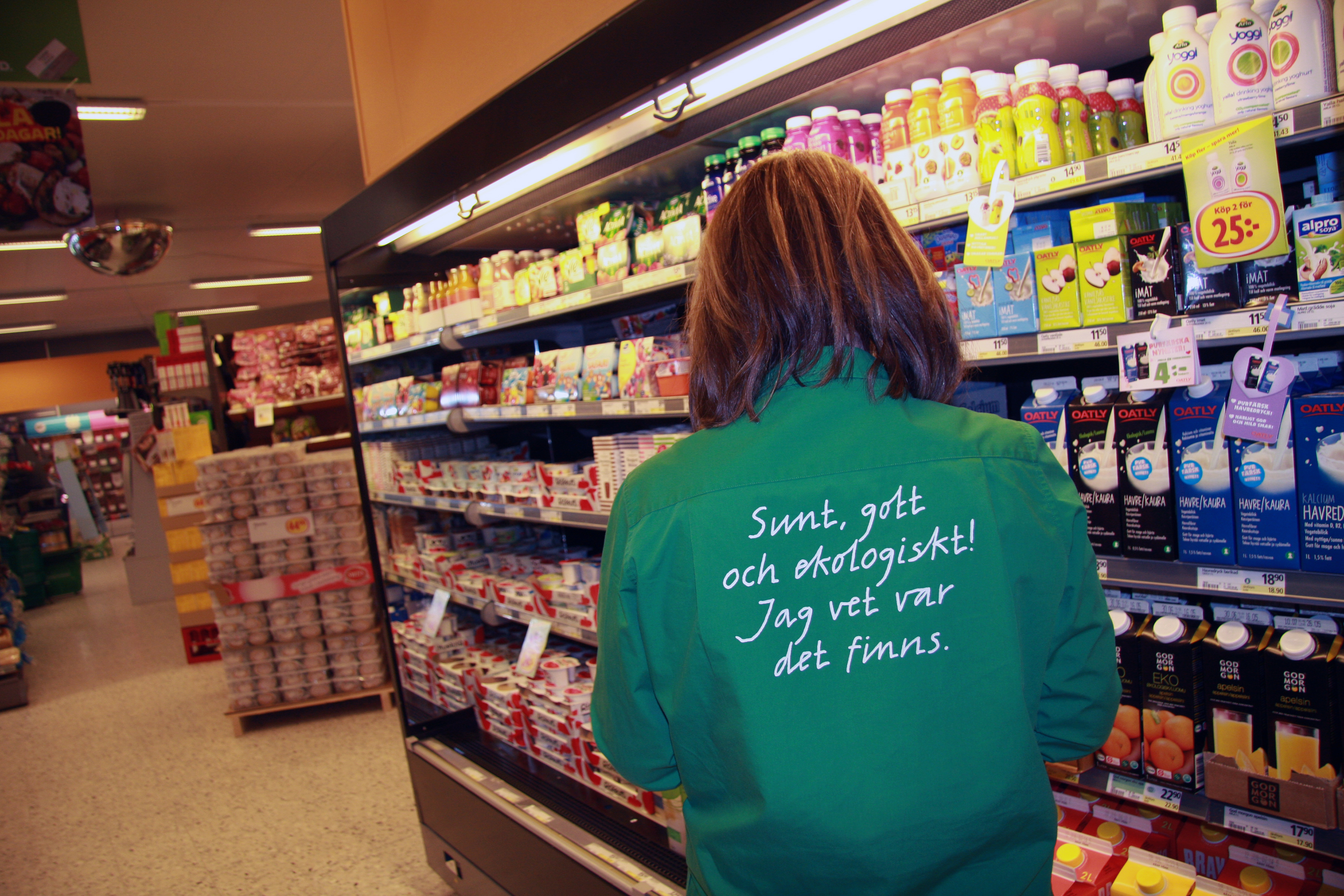 In the neighbour country Sweden, where this photo is taken, the offer of organic products in  food shops is much broader, and the organic consumption  much higher, than in Norway. (Photo: Anita Land)