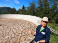 Advisor Marta Ebbesvik measures climate emissions from manure storage.