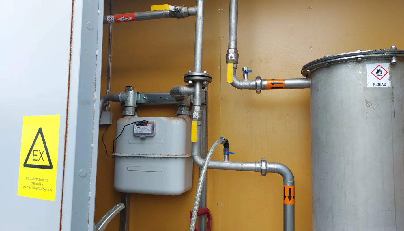 Gasskonteiner med merking (Foto: Ingvar Kvande)