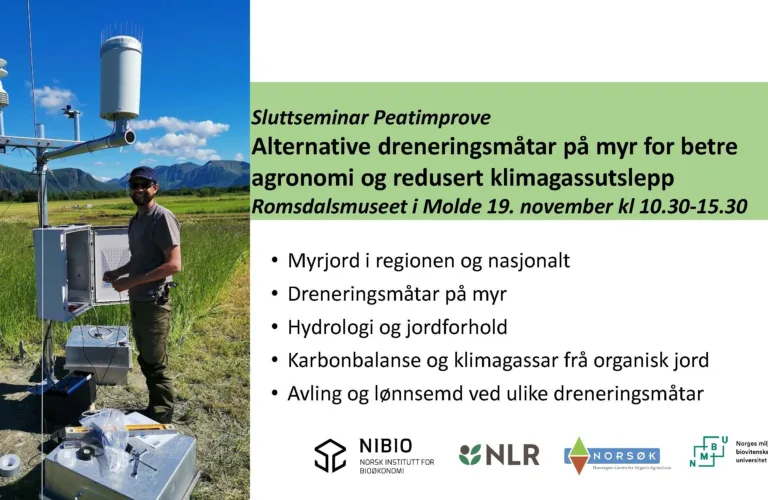 Sluttseminar for prosjektet Peatimprove