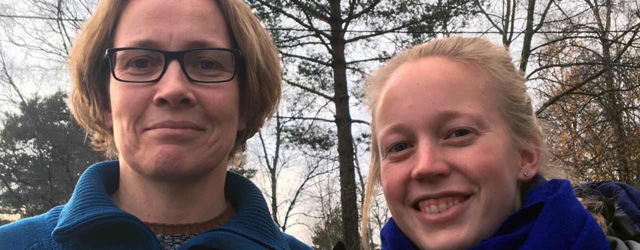 Husdyrforskere Norsok 002 Fra venstre veterinær Berit Marie Blomstrand som skal ta en doktograd. Til høyre og sivilagronom Rosann Johanssen